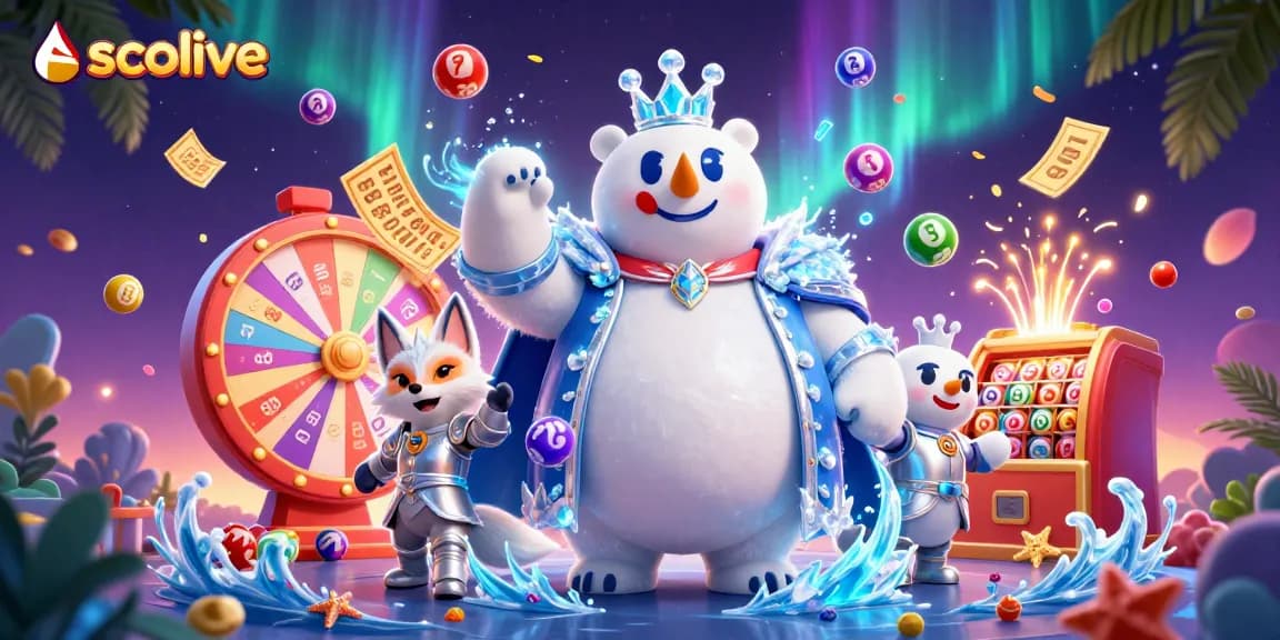 Socolive offers dynamic gaming excitement with colorful lottery elements and engaging characters.