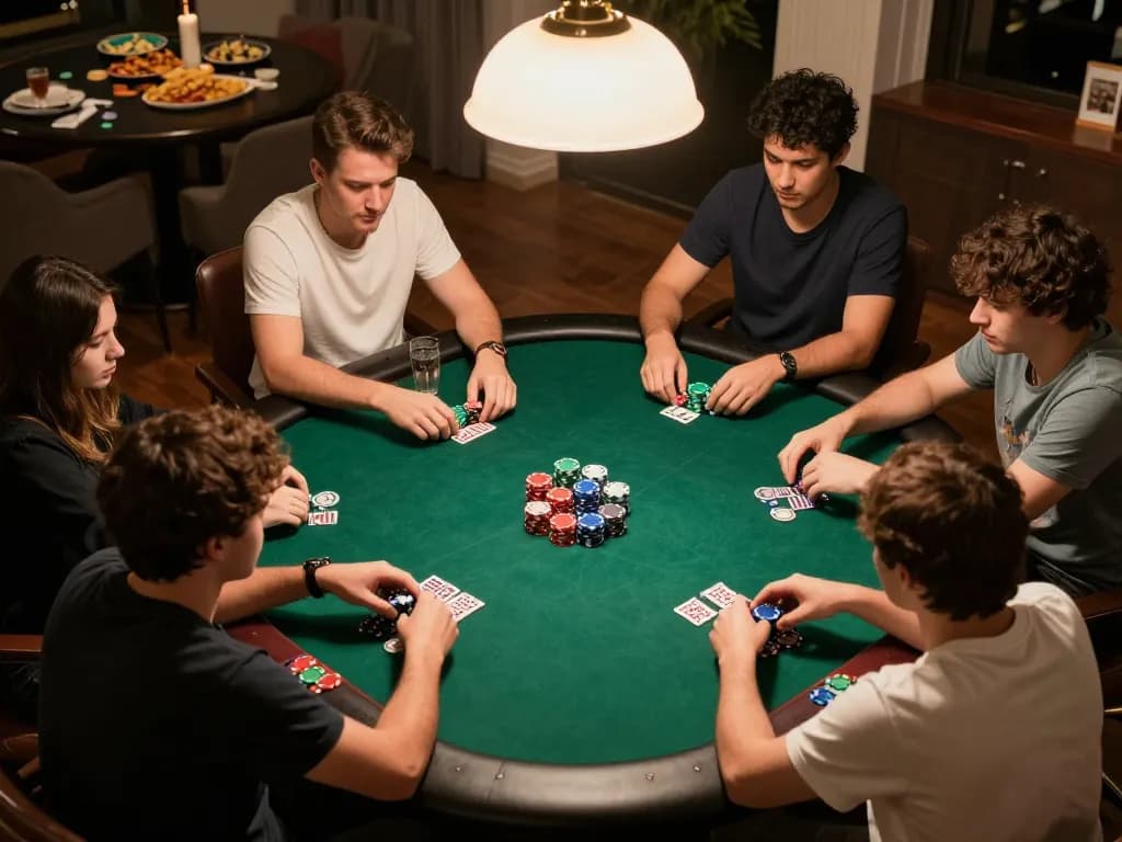 house players strategizing with their chips at the exciting nhà cái 789bet poker game