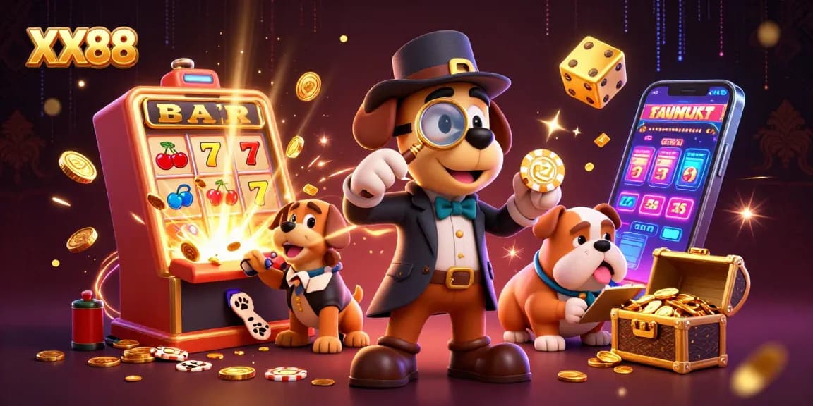 Join the excitement at XX88 with a thrilling treasure hunt scene filled with casino delights.