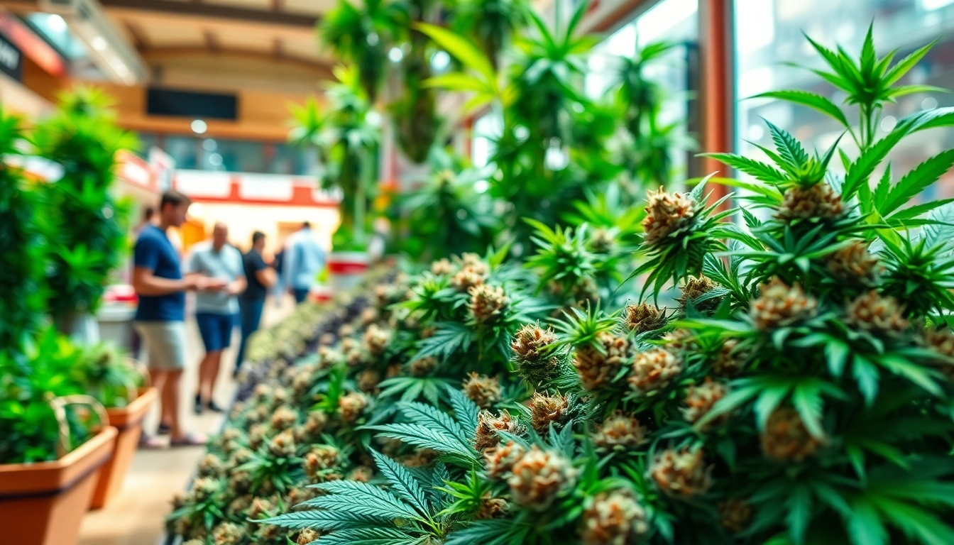 Shop for quality weed shake for sale amongst vibrant cannabis displays.