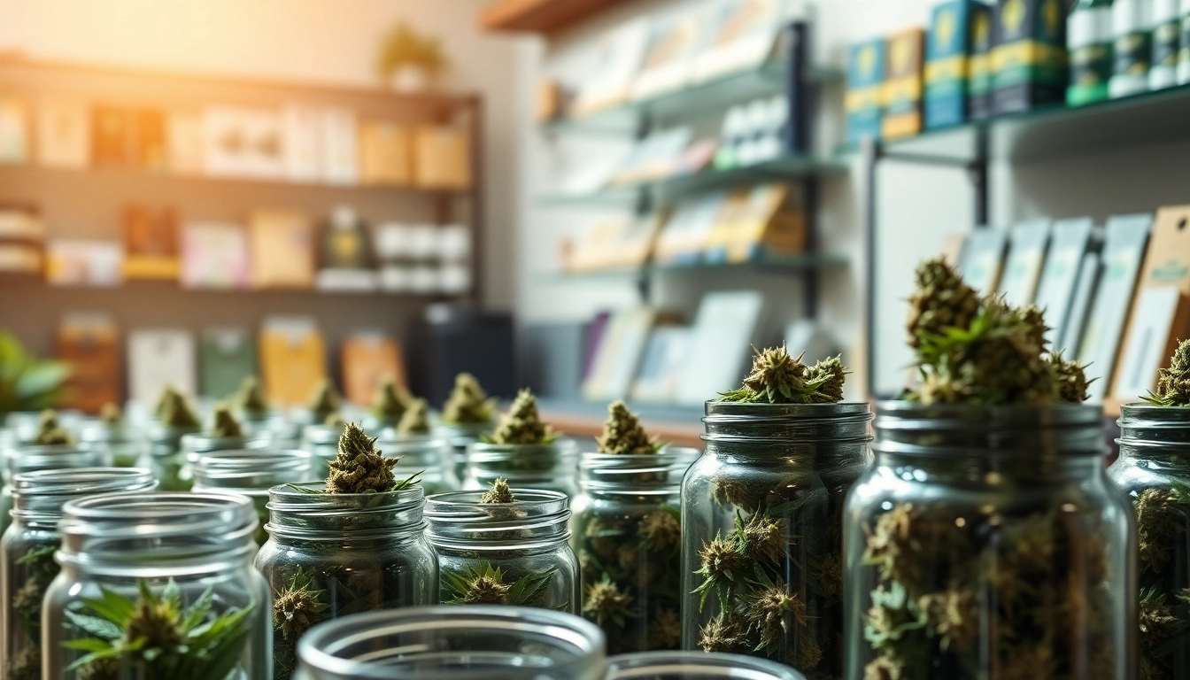Visual guide of cost of ounce of weed with detailed cannabis displays in a relaxed dispensary
