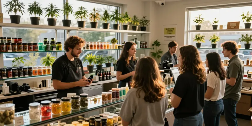 Top 10 shatter strains in Canada showcased at a vibrant dispensary.
