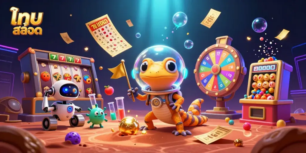 Engage in ไทย สล็อต with an adventure led by a Martian gecko and a golden casino discovery.