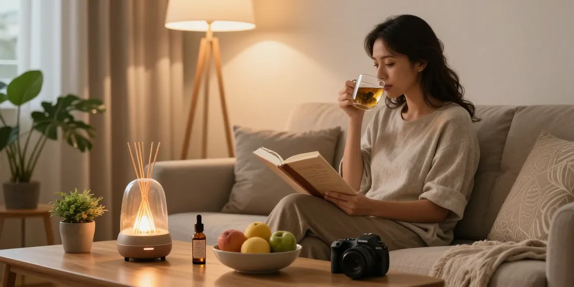 properloud CBD tincture and wellness tea in serene home setting