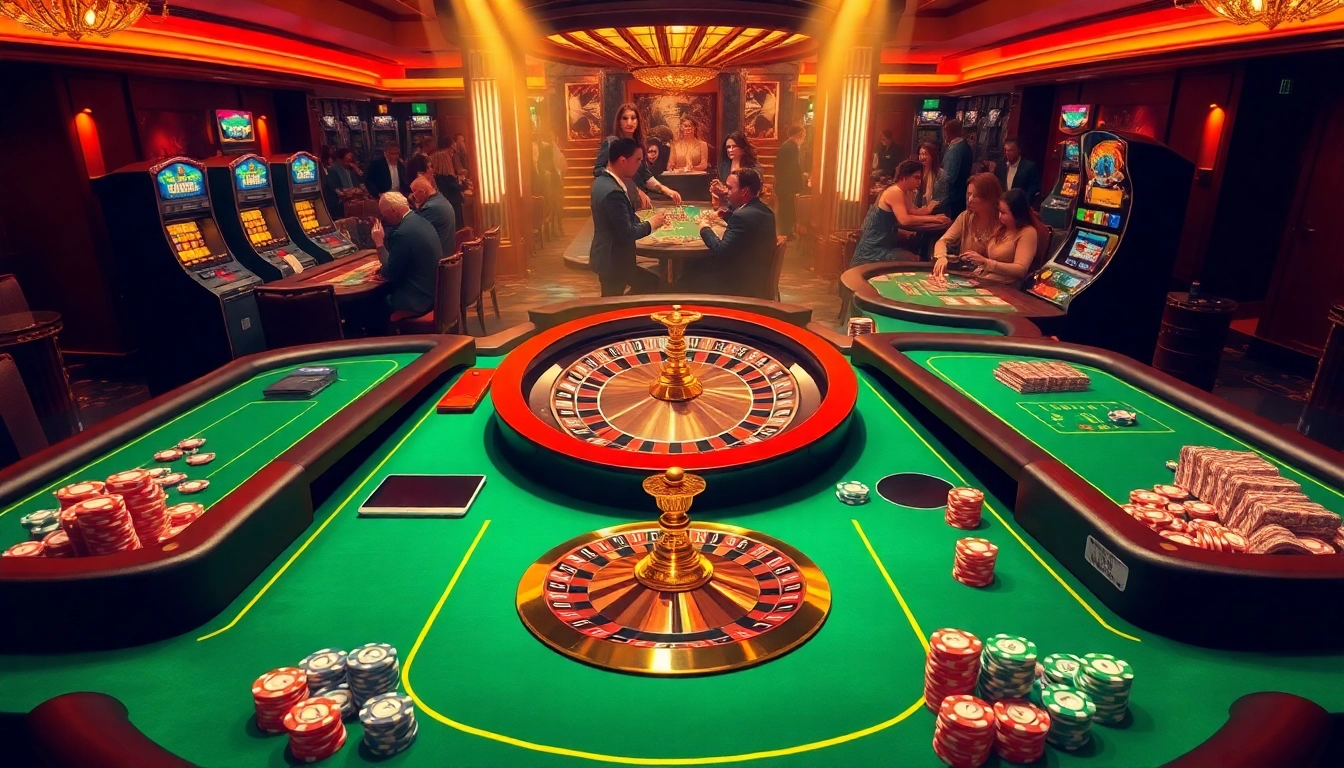 Players enjoying a thrilling casino experience at https://uu888.jp.net/ with vibrant games and engaging activities.