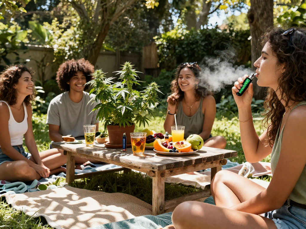 jungle boys thc vape pen providing a premium vaping experience in a natural outdoor setting, highlighting organic wellness and quality.