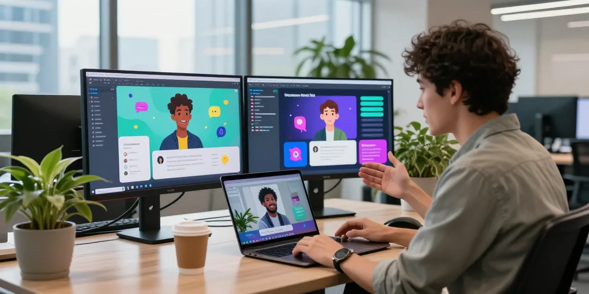 Experience crushon ai interactions in a vibrant tech workspace with engaging AI characters and modern design elements.