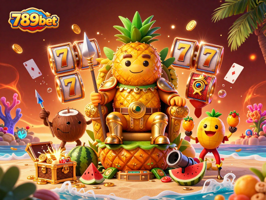 Experience winning fun at 789bet with vibrant casino characters and elements in this dynamic illustration.