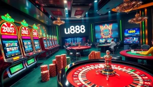 Experience high-stakes excitement at u888's online casino with vibrant tables and gaming action.