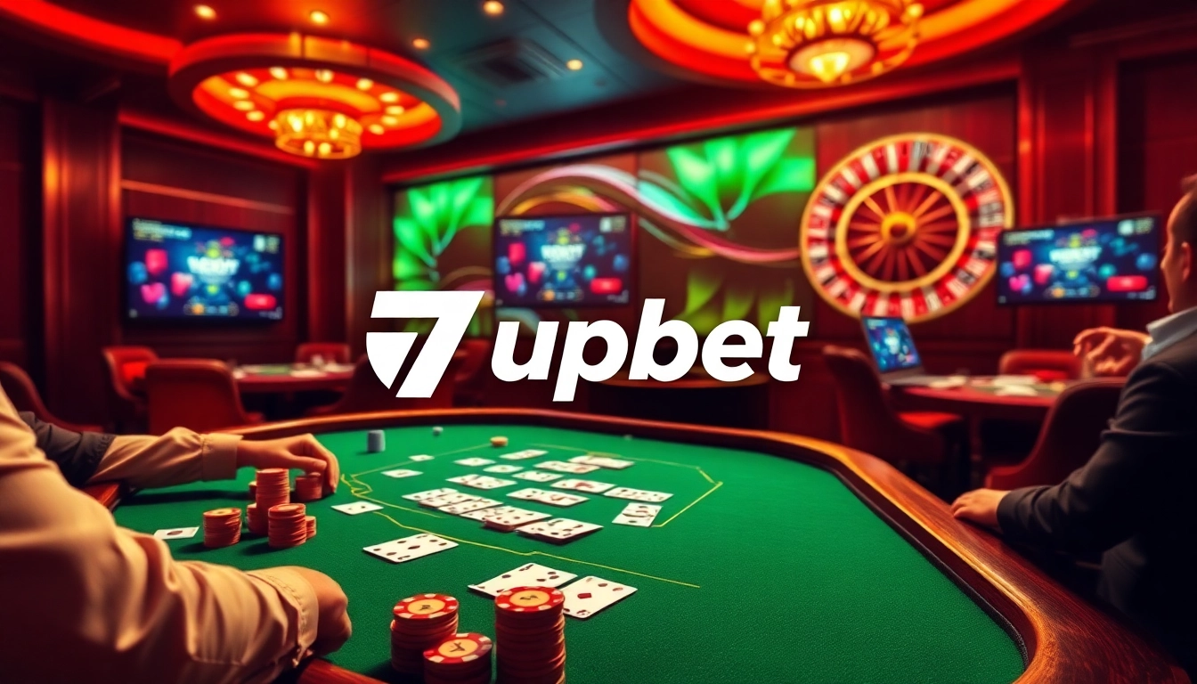 Experience excitement with 7upbet at a luxurious online casino featuring poker and roulette.