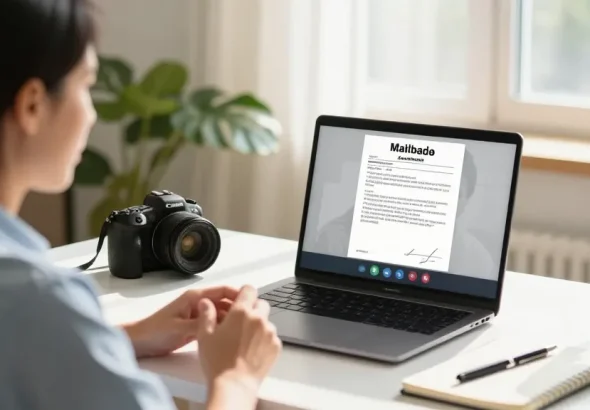 Patient consulting with a doctor online for an Ohio MMJ Card online, featuring a recommendation letter and warm home office ambiance.